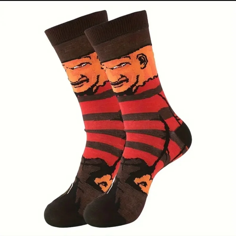 5 Pair Cartoon Character Anime Socks, Unisex Adult
